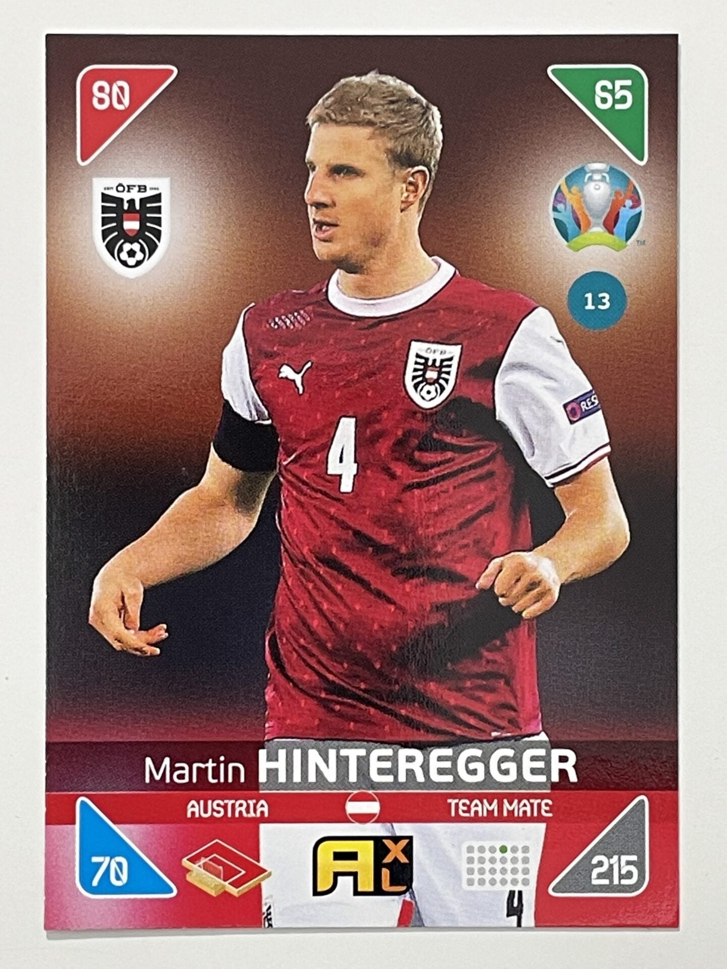 Martin Hinteregger Team Mates (Austria) Football Card &#8211; Euro 2020 Adrenalyn XL