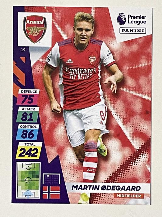 Martin Odegaard Arsenal Base Panini Adrenalyn XL PLUS Premier League 2021 2022