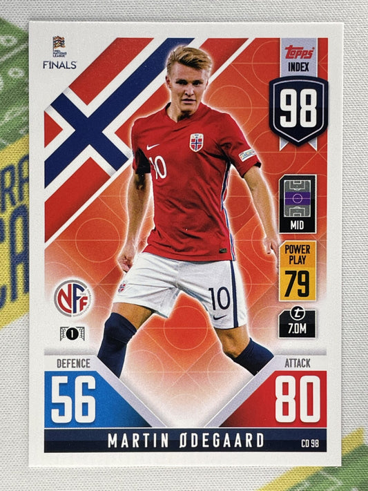 Martin Odegaard Norway Topps Match Attax 101 Road to Nations League 2022 Card