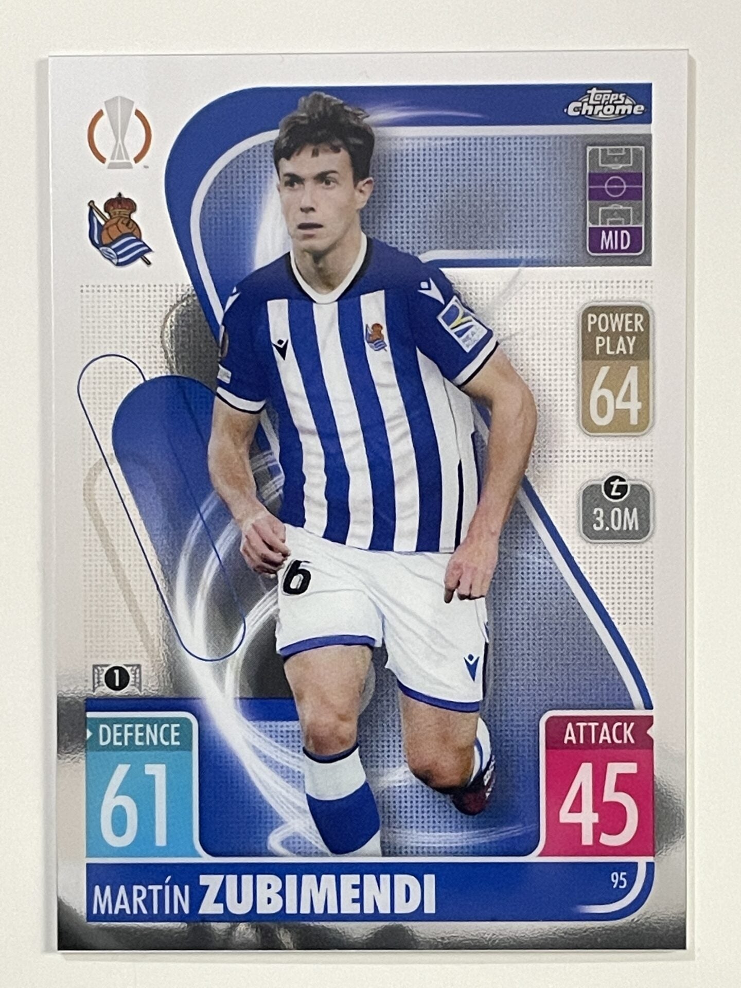 Martin Zubimendi Real Sociedad Topps Match Attax Chrome 2021 2022 Football Card