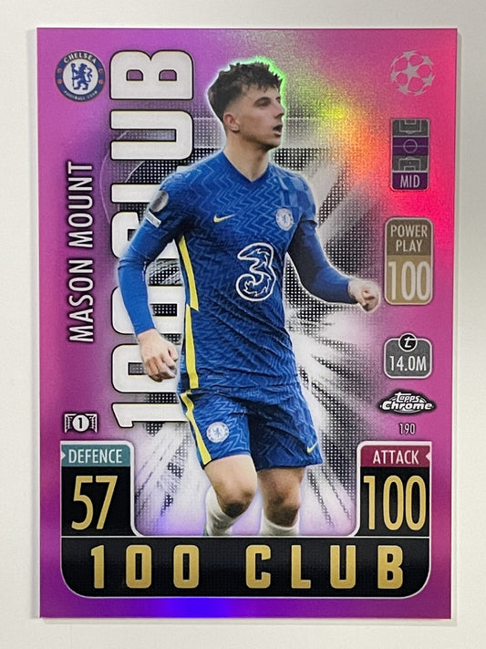 Mason Mount 100 Club Pink Parallel Topps Match Attax Chrome 2021 2022