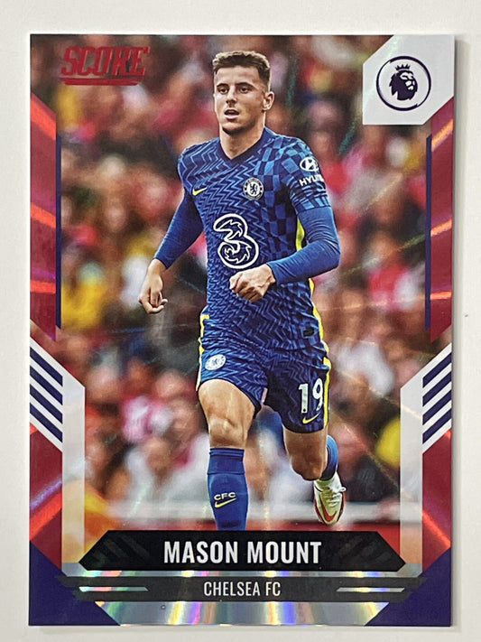 Mason Mount Chelsea Base Red Laser Parallel Panini Premier League Score 2021 2022