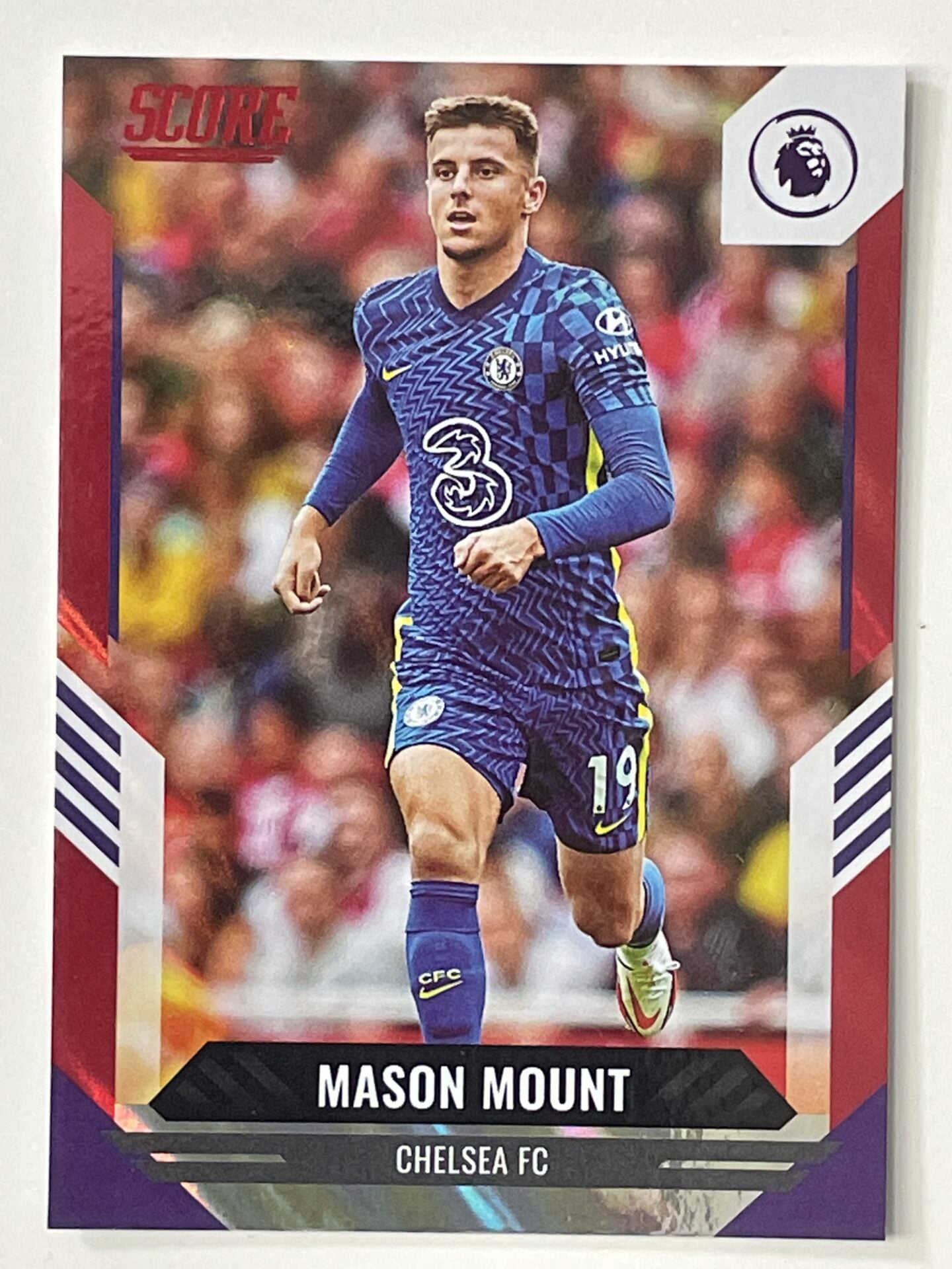 Mason Mount Chelsea Base Red Lava Parallel Panini Premier League Score 2021 2022