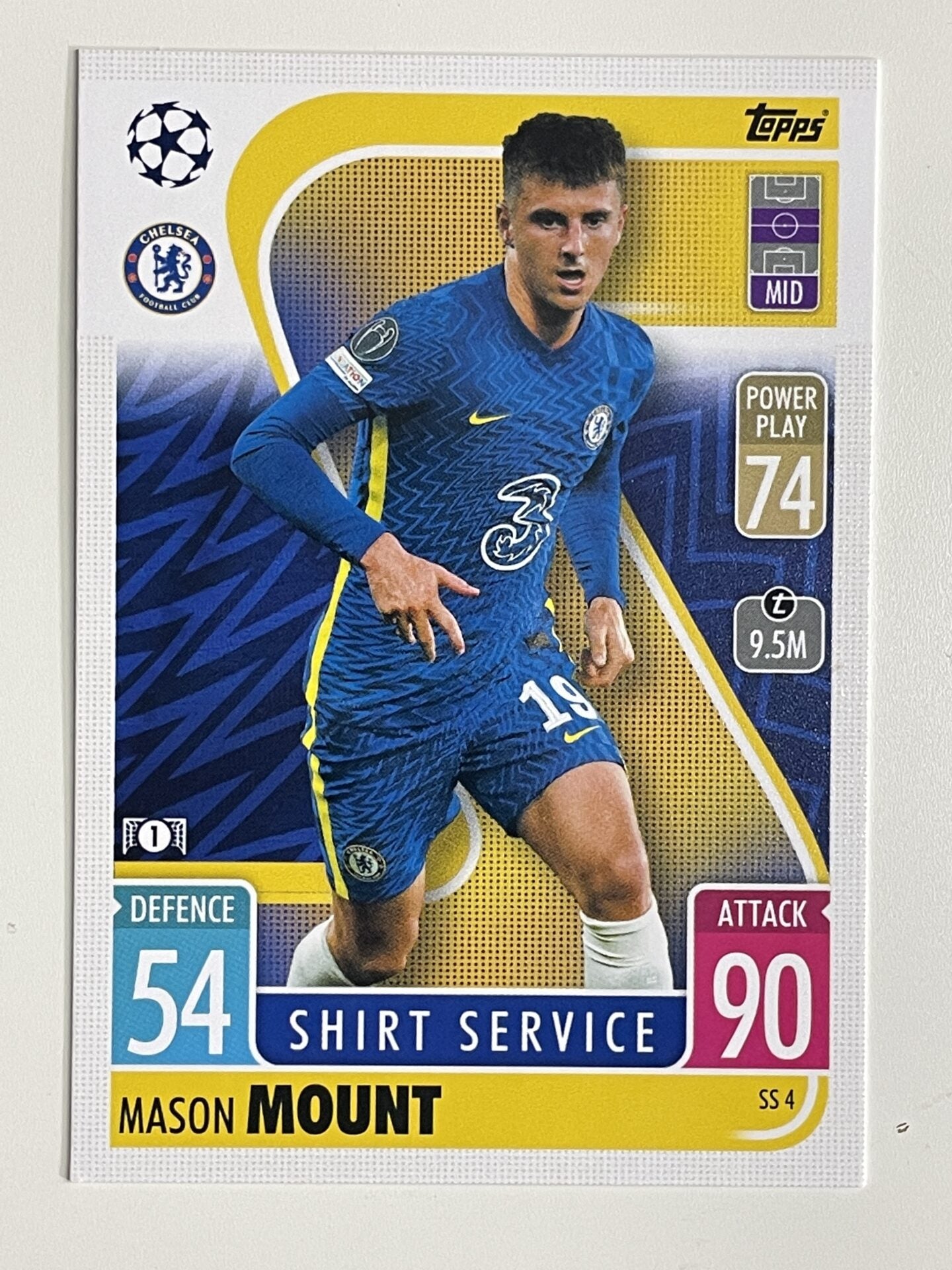 Mason Mount Chelsea FC Base Topps Match Attax Extra 2021:22 Champions League CardTopps Match Attax Extra 2021:22 Champions League Card