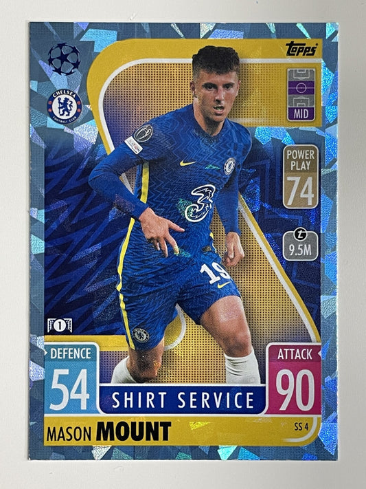 Mason Mount Chelsea FC Starburst Crystal Foil Parallel Topps Match Attax Extra 2021:22 Champions League Card