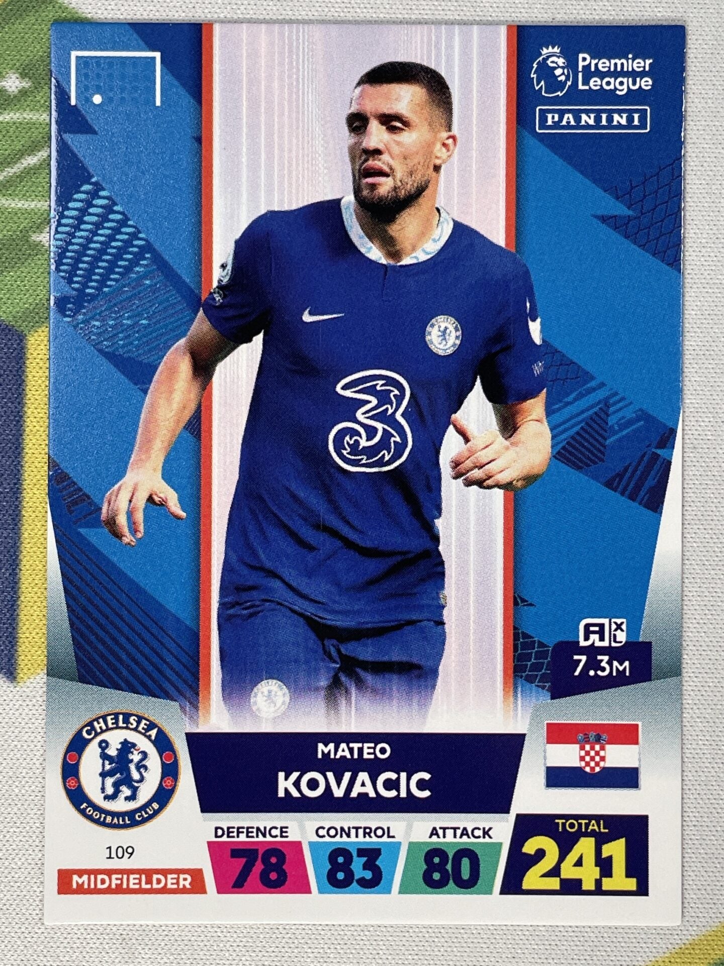 Mateo Kovacic Chelsea Panini Premier League Adrenalyn XL 2023 Card