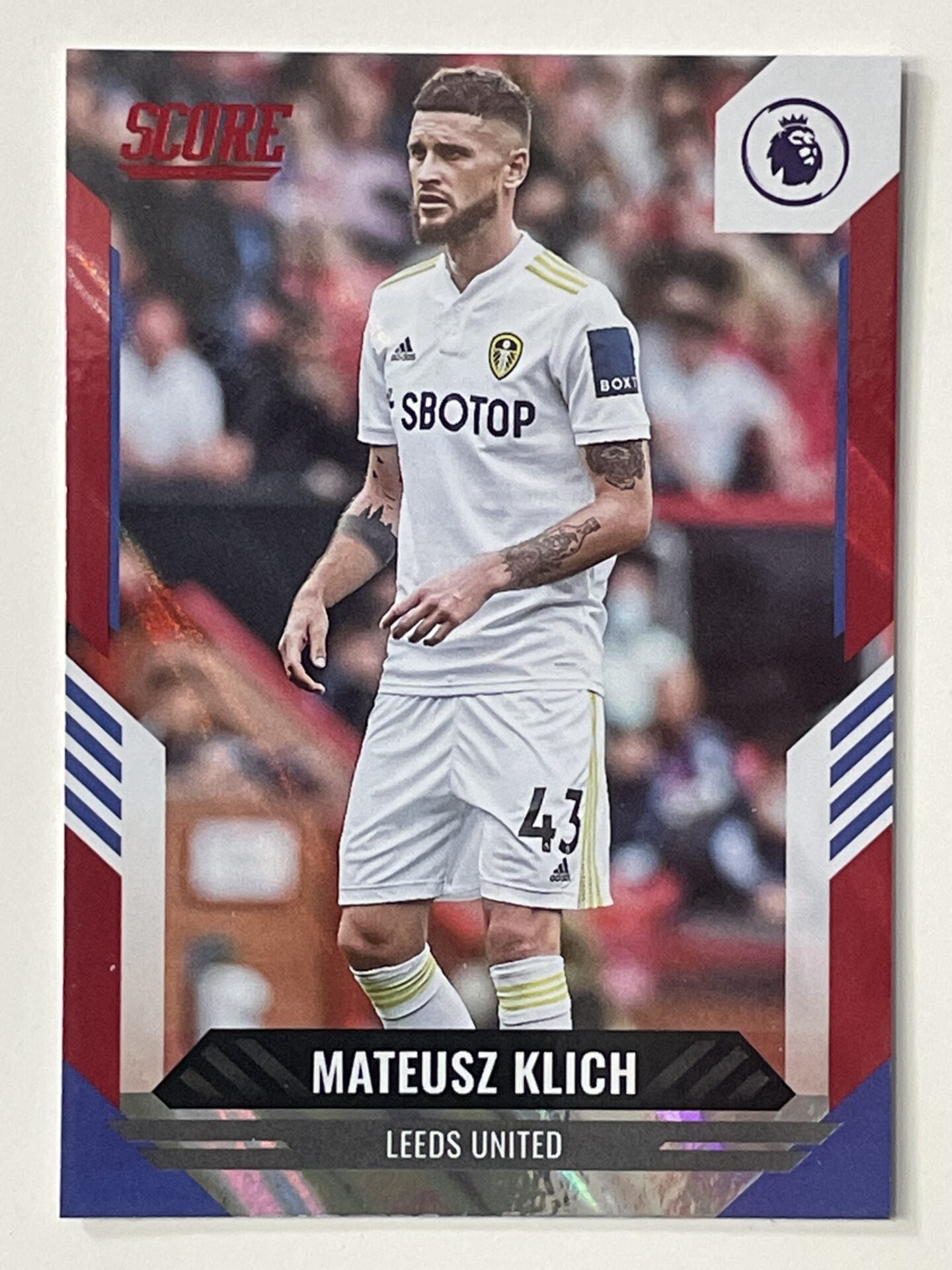 Mateusz Klich Leeds United Base Red Lava Parallel Panini Premier League Score 2021 2022