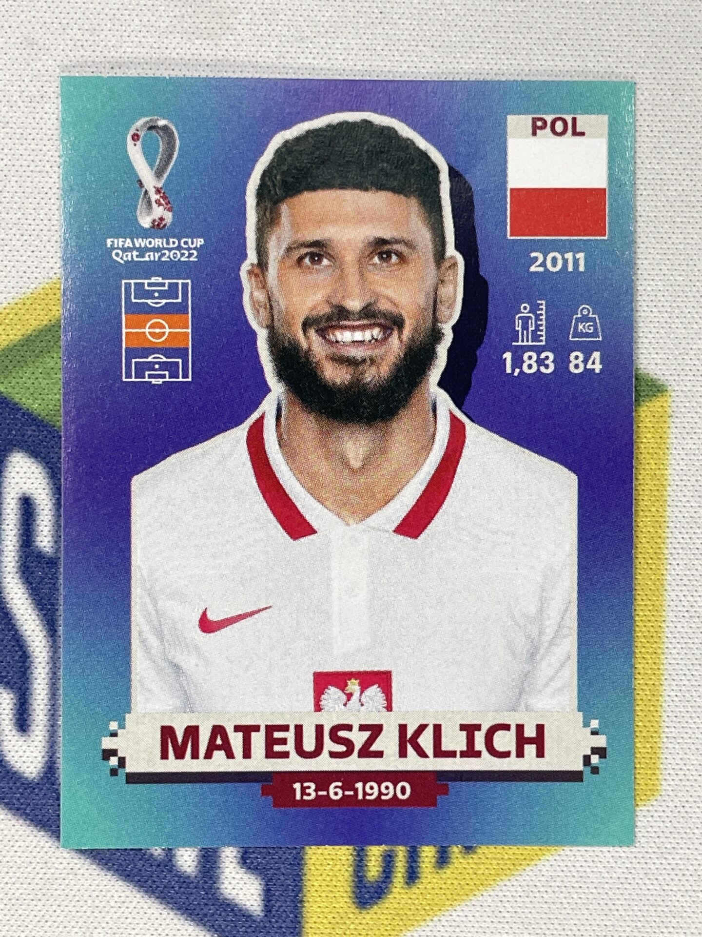 Mateusz Klich Poland Panini World Cup 2022 Qatar Stickers