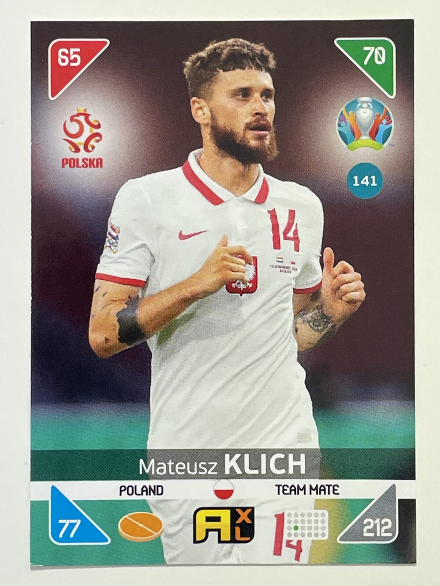 Mateusz Klich Team Mates (Poland) Football Cards &#8211; Euro 2020 Adrenalyn XL