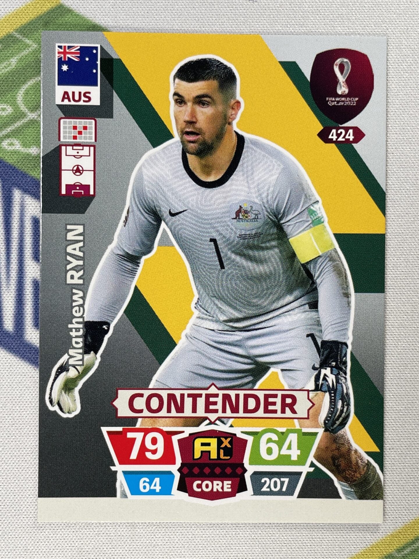 Mathew Ryan Australia Panini World Cup 2022 Adrenalyn XL Card