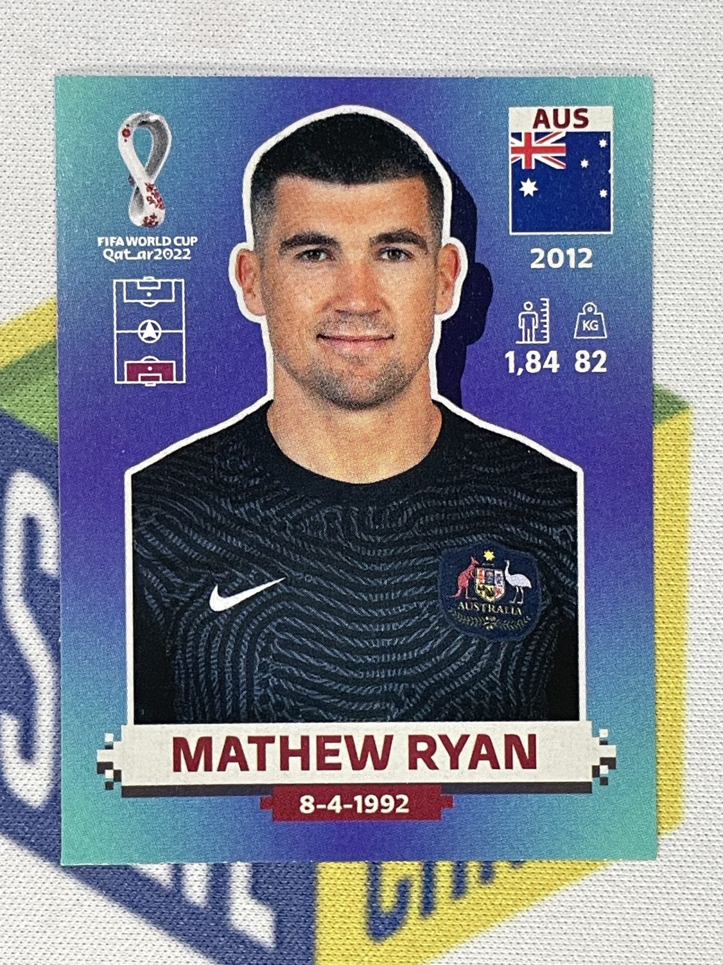 Mathew Ryan Australia Panini World Cup 2022 Qatar Stickers