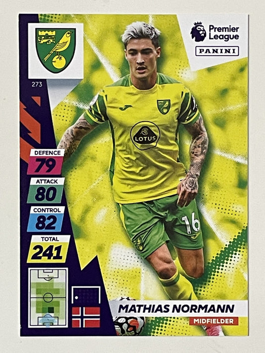 Mathias Normann Norwich City Base Panini Adrenalyn XL PLUS Premier League 2021 2022