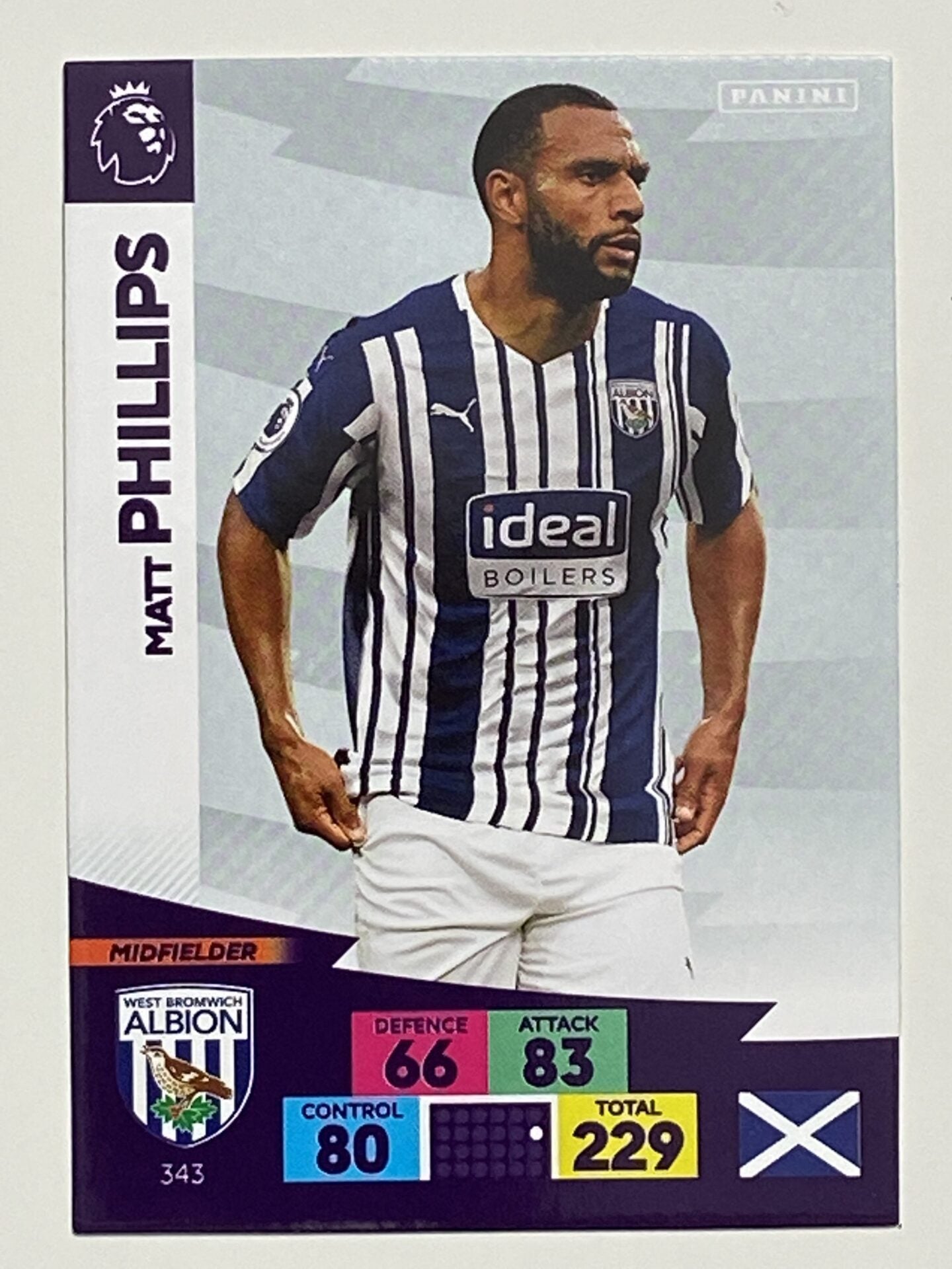 Matt Phillips (West Brom) Football Card &#8211; Premier League Adrenalyn XL 2020:21