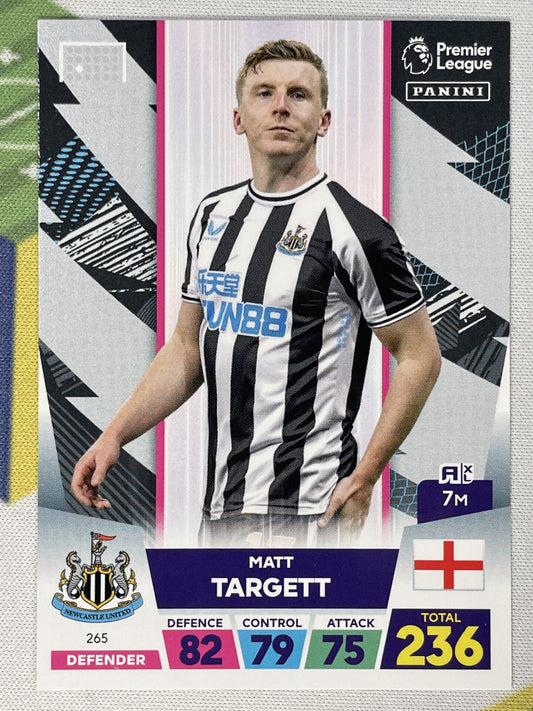 Matt Targett Newcastle Panini Premier League Adrenalyn XL 2023 Card