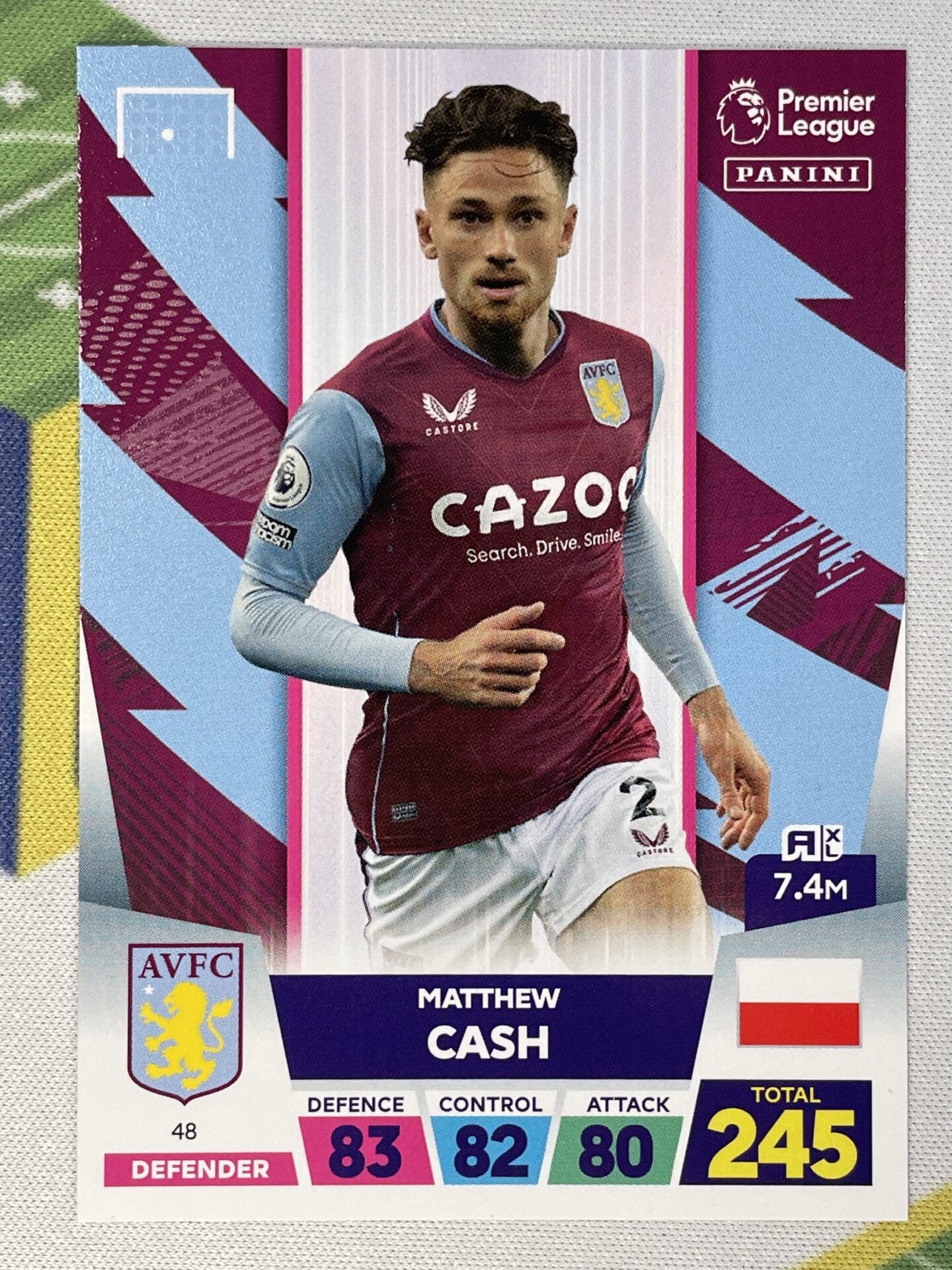 Matthew Cash Aston Villa Panini Premier League Adrenalyn XL 2023 Card