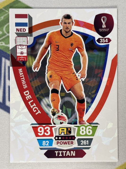 Matthijs De Ligt Netherlands Titan Panini World Cup 2022 Adrenalyn XL Card