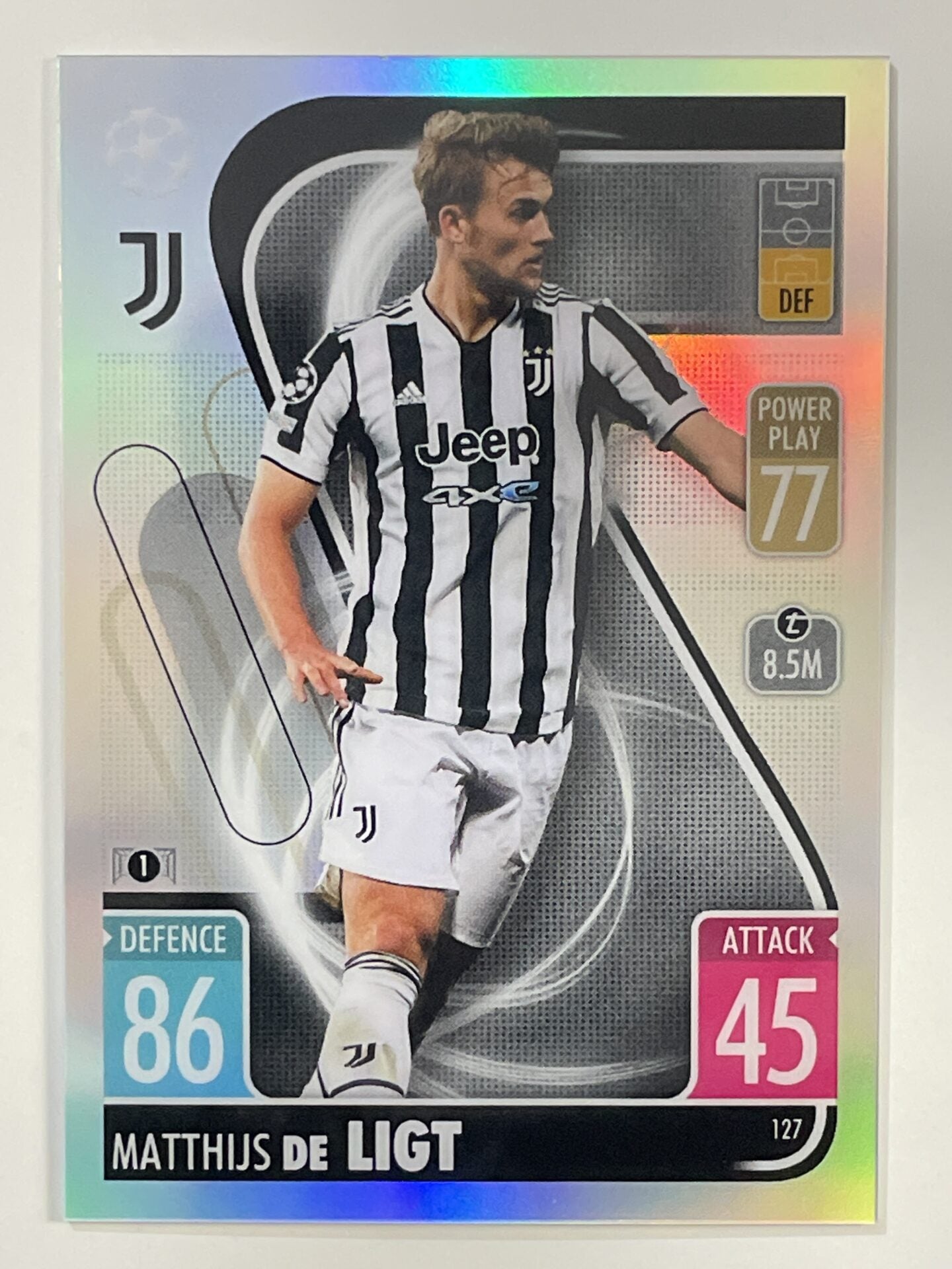 Matthijs De Ligt Refractor Topps Match Attax Chrome 2021 2022