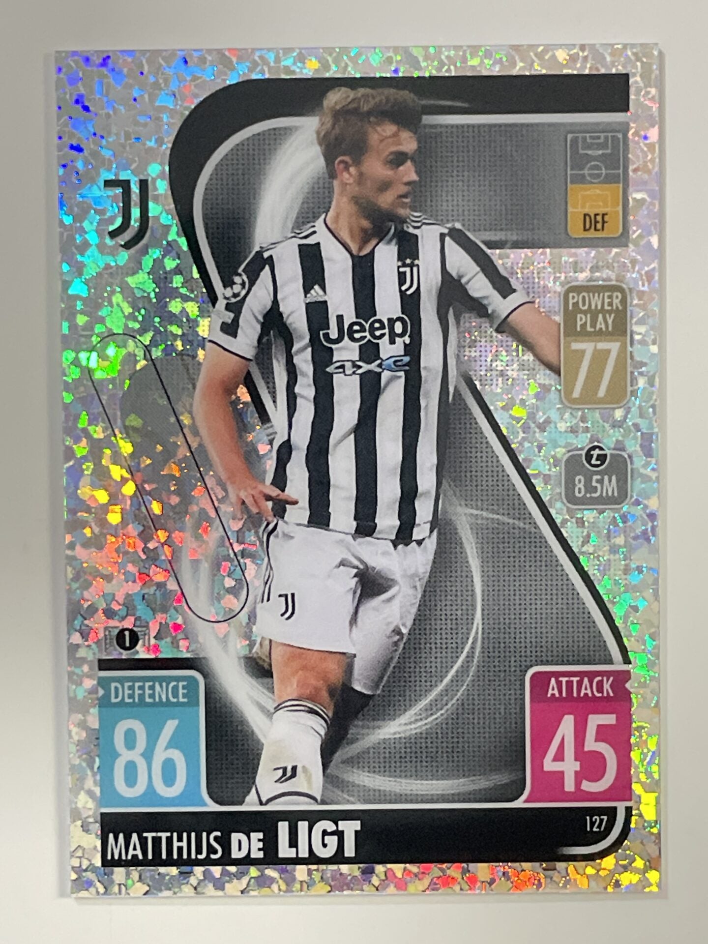 Matthijs De Ligt Speckle Refractor Topps Match Attax Chrome 2021 2022