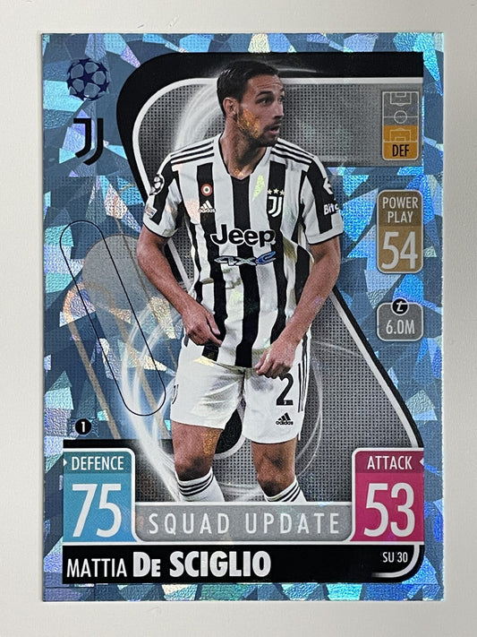 Mattia De Sciglio Juventus Base Crystal Foil Parallel Topps Match Attax Extra 2021:22 Champions League Card