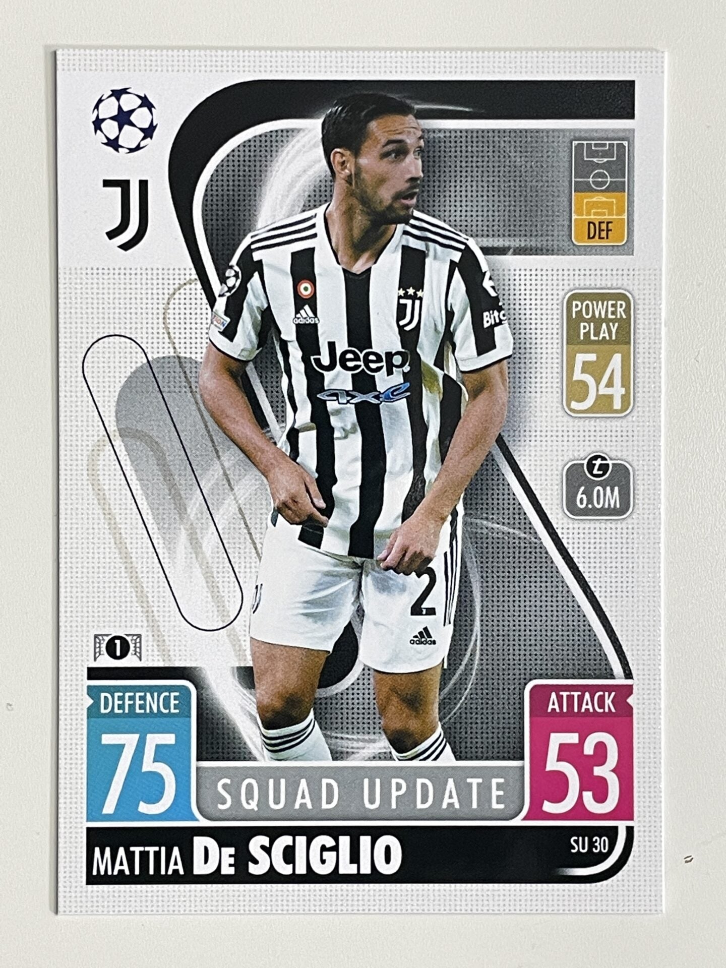 Mattia De Sciglio Juventus Base Topps Match Attax Extra 2021:22 Champions League CardTopps Match Attax Extra 2021:22 Champions League Card