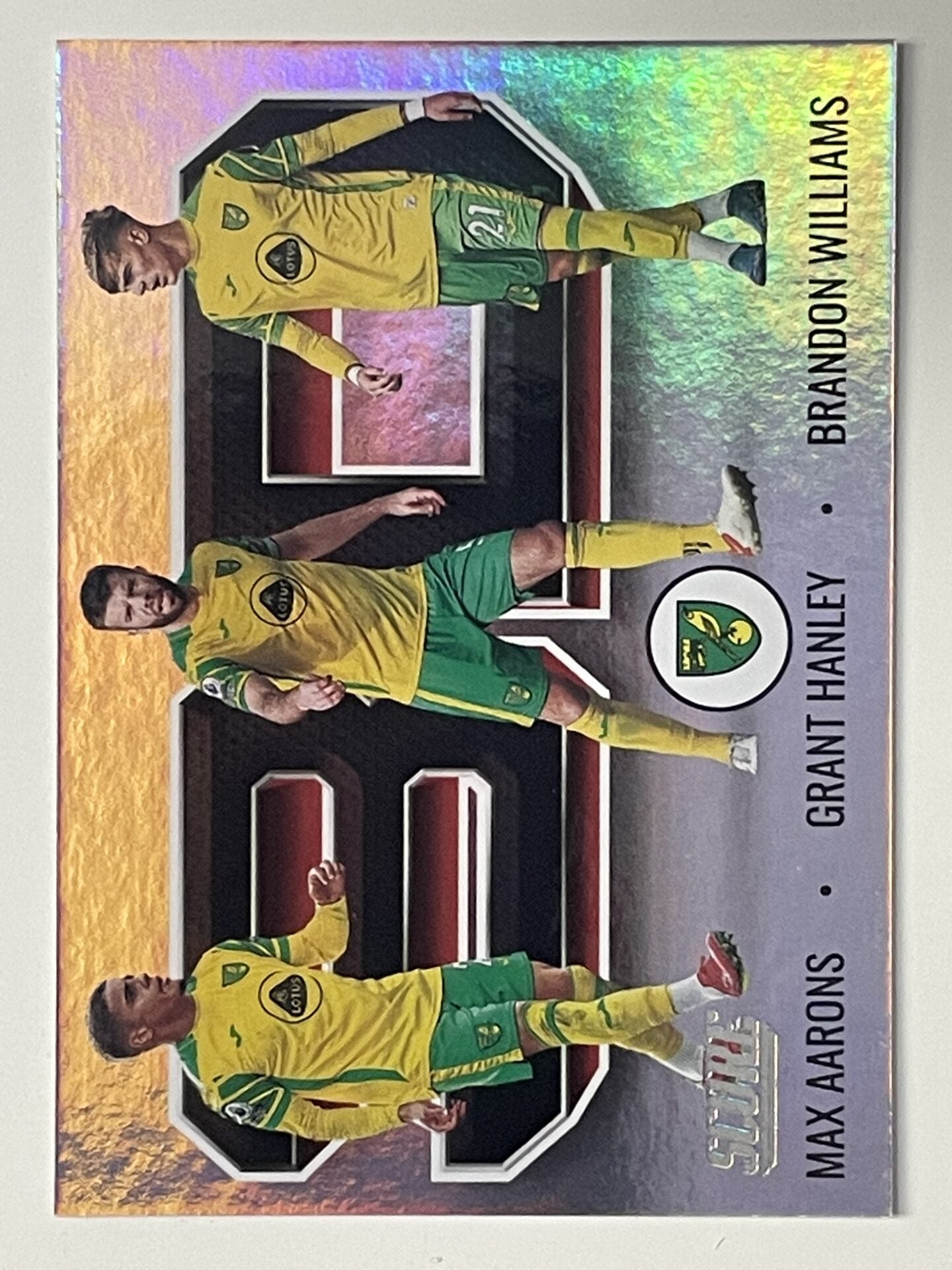 Max Aarons Grant Hanley Brandon Williams Norwich City 3D Panini Premier League Score 2021 2022