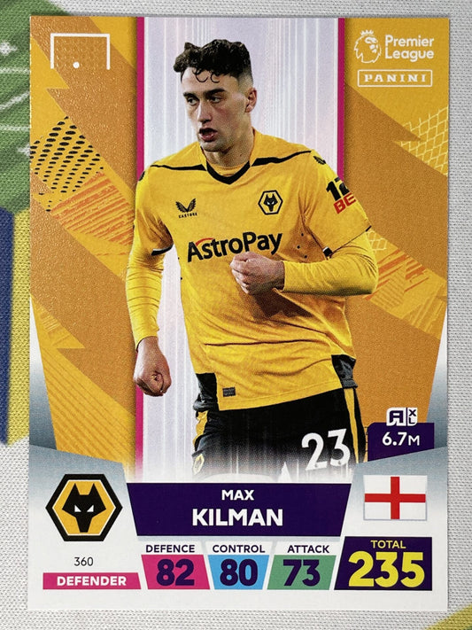 Max Kilman Wolves Panini Premier League Adrenalyn XL 2023 Card