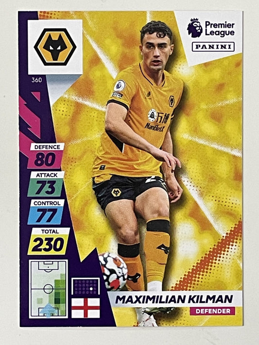 Maximilian Kilman Wolves Base Panini Adrenalyn XL PLUS Premier League 2021 2022