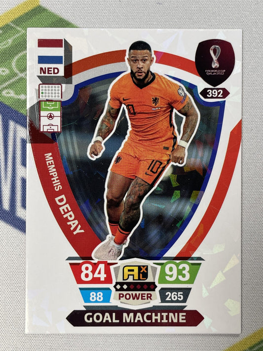 Memphis Depay Netherlands Goal Machine Panini World Cup 2022 Adrenalyn XL Card