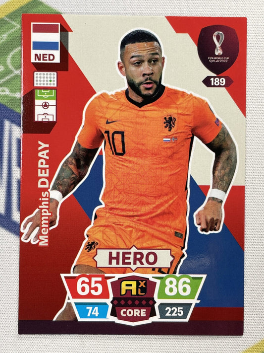 Memphis Depay Netherlands Panini World Cup 2022 Adrenalyn XL Card