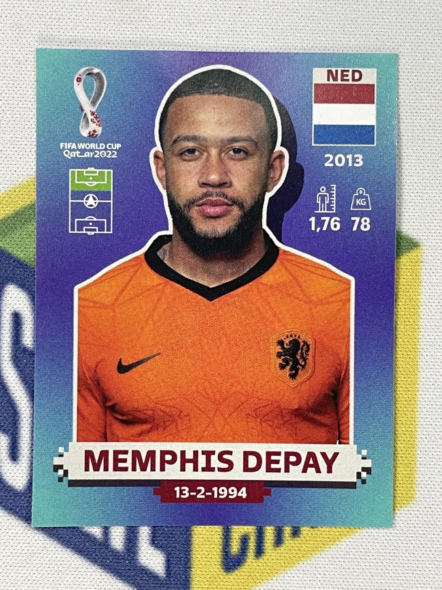 Memphis Depay Netherlands Panini World Cup 2022 Qatar Stickers