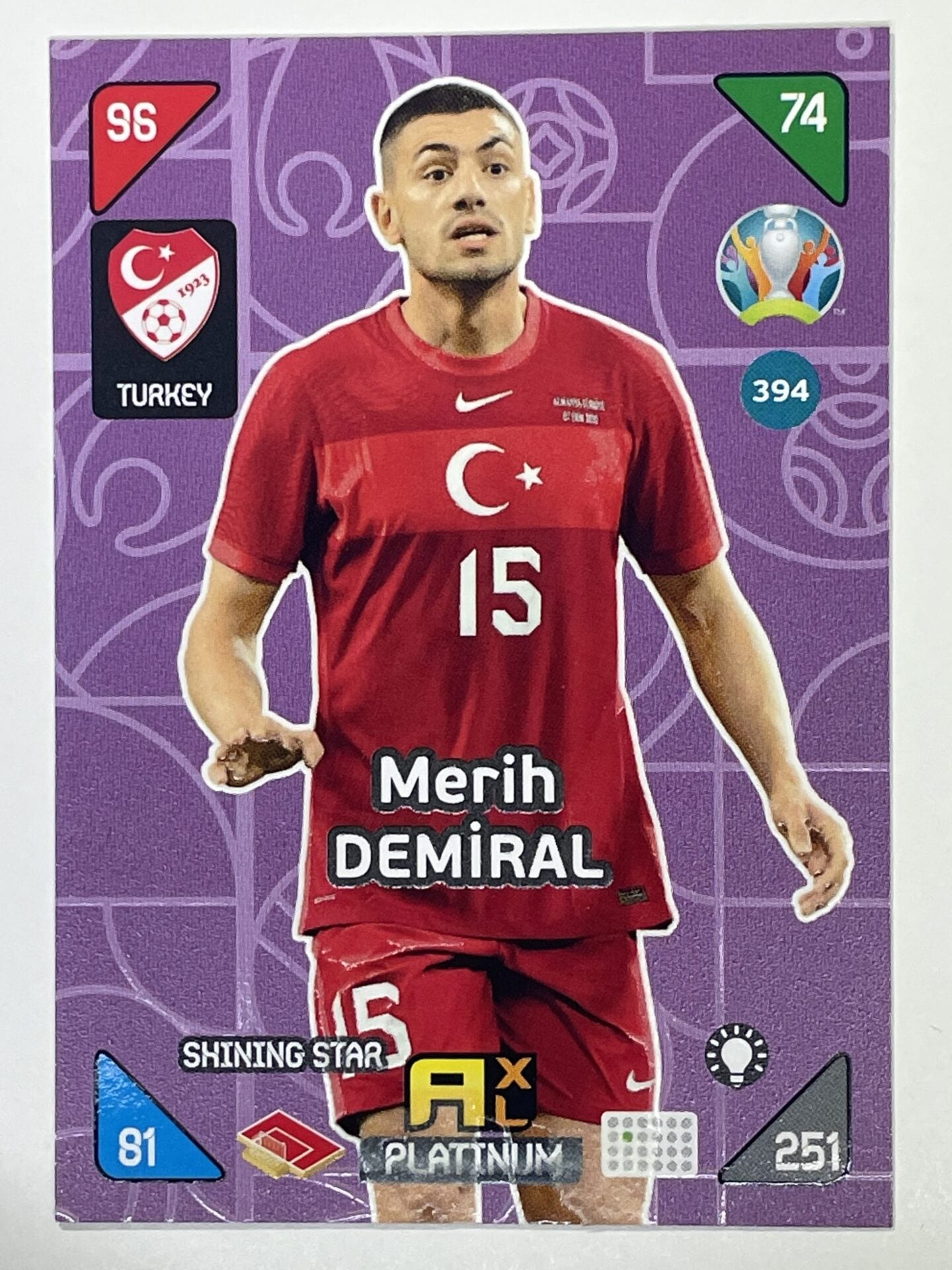 Merih Demiral Shining Stars (Turkey) Football Card &#8211; Euro 2020 Adrenalyn XL