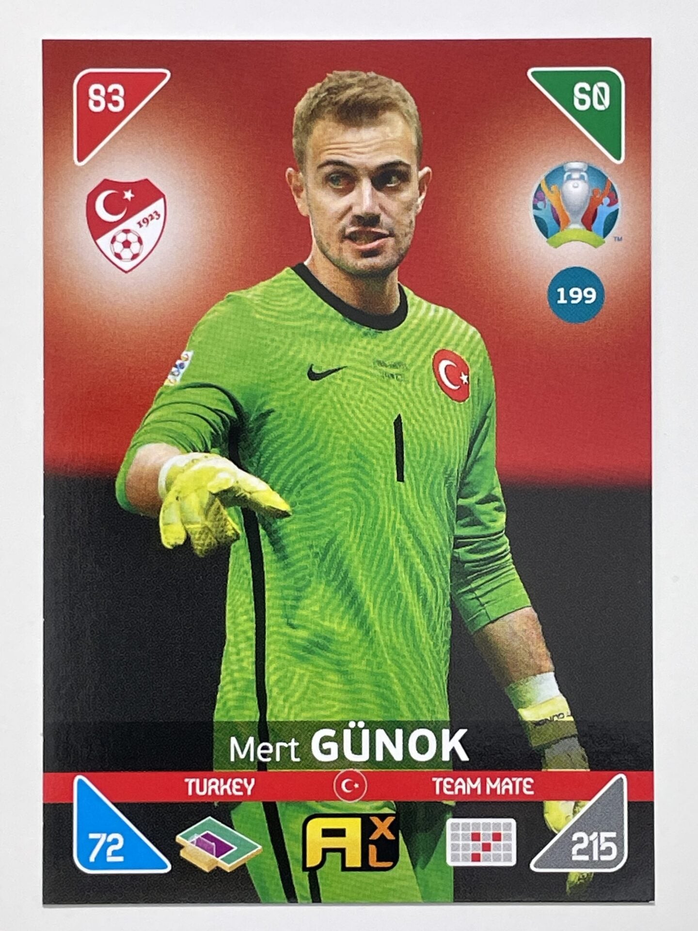 Mert Gunok Team Mates (Turkey) Football Card &#8211; Euro 2020 Adrenalyn XL