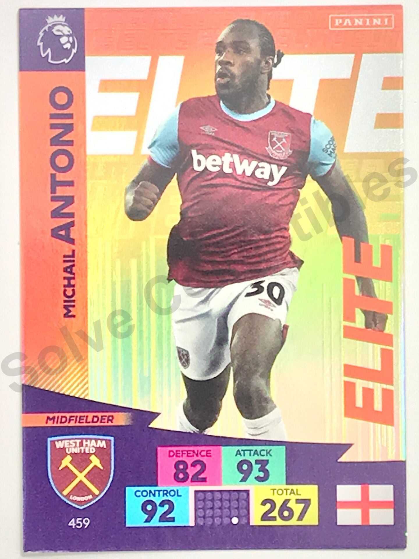 Michael Antonio (West Ham) &#8211; Elite Football Card &#8211; Premier League Adrenalyn XL 2020:21