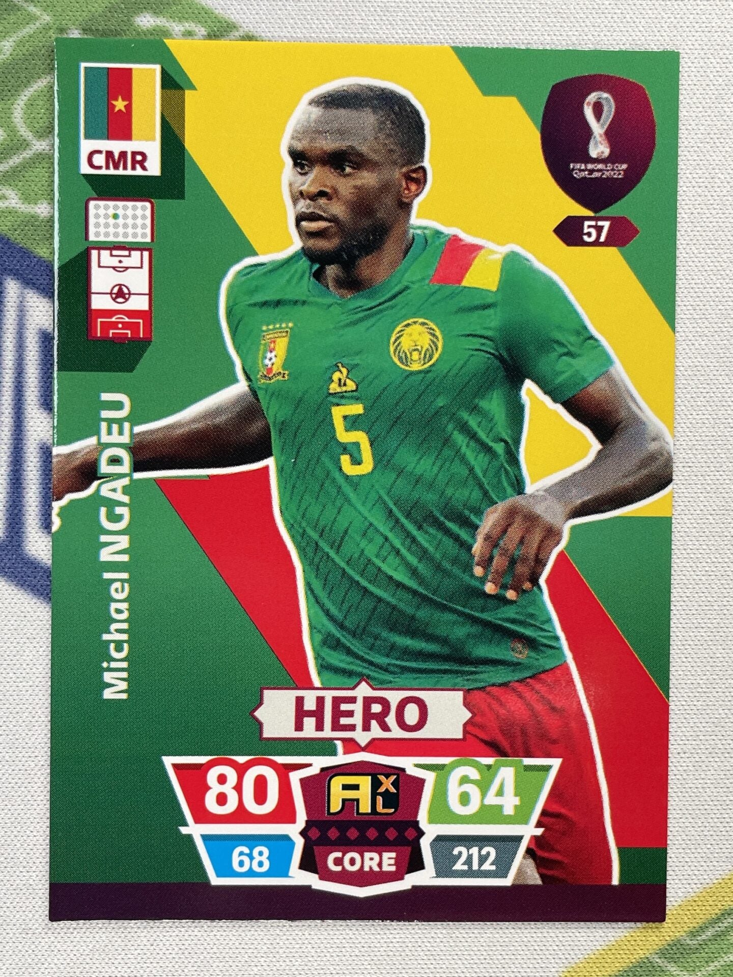 Michael Ngadeu Cameroon Panini World Cup 2022 Adrenalyn XL Card