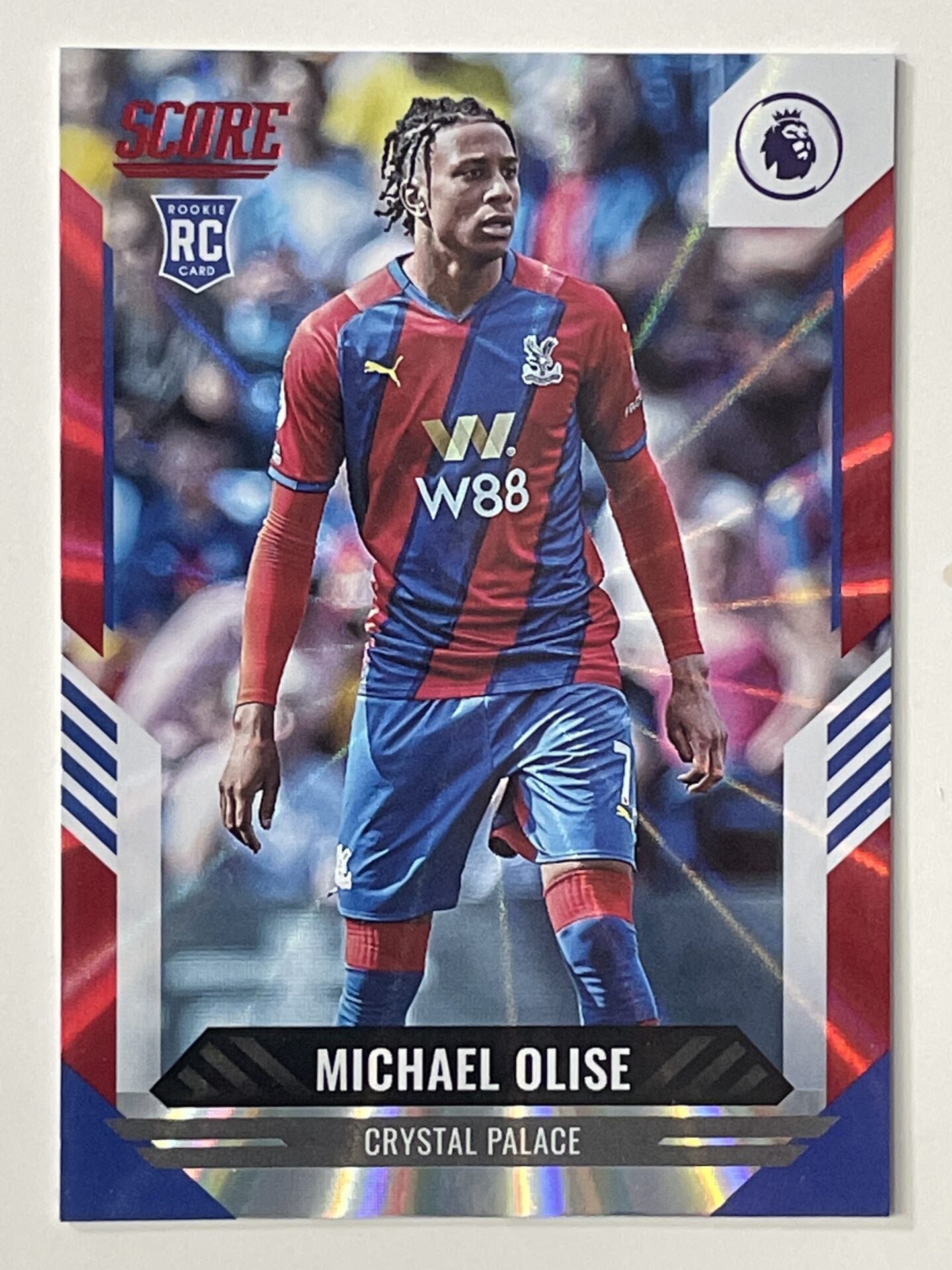 Michael Olise Crystal Palace Base Red Laser Parallel Panini Premier League Score 2021 2022