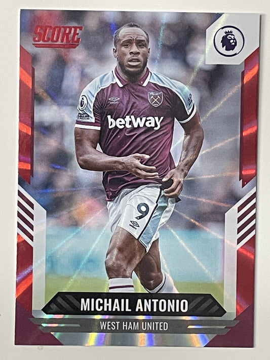 Michail Antonio West Ham Base Red Laser Parallel Panini Premier League Score 2021 2022