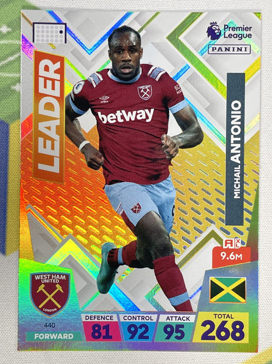 Michail Antonio West Ham Leader Panini Premier League Adrenalyn XL 2023 Card