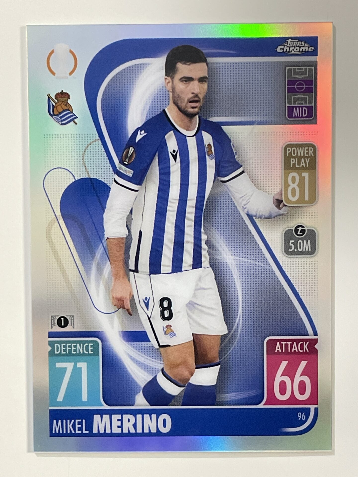 Mikel Merino Refractor Topps Match Attax Chrome 2021 2022