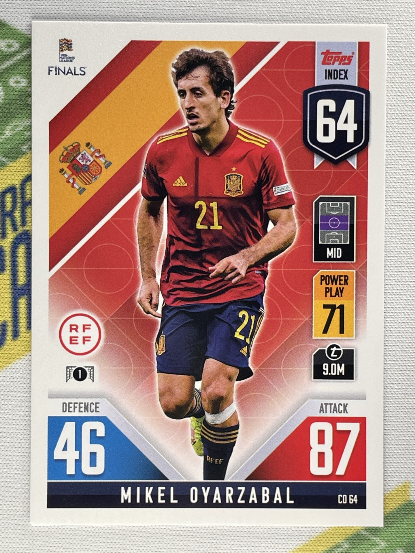 Mikel Oyarzabal Spain Topps Match Attax 101 Road to Nations League 2022 Card