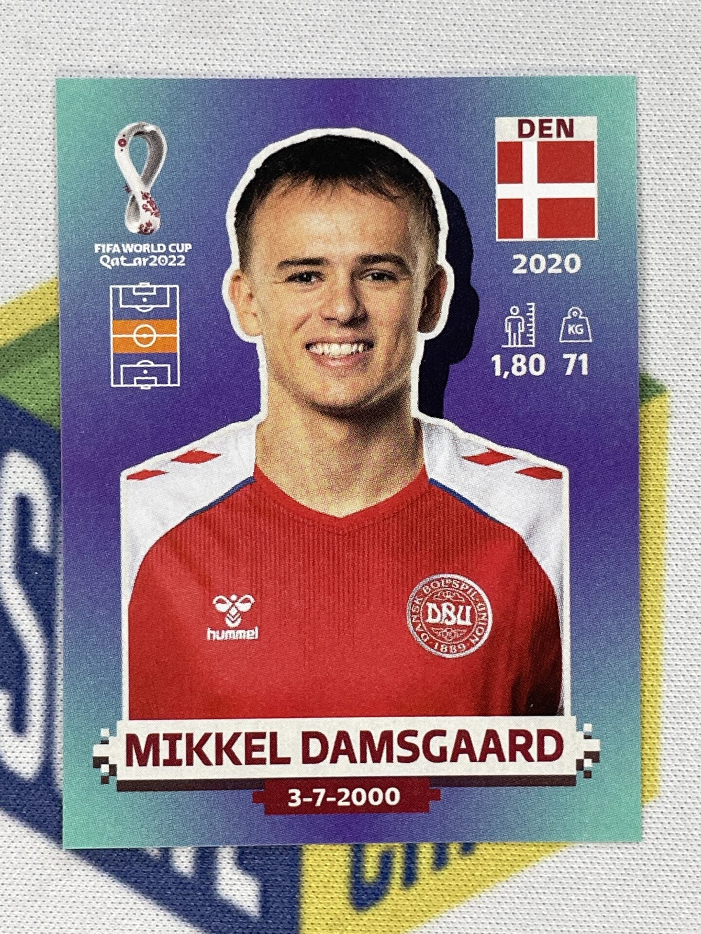 Mikkel Damsgaard Denmark Panini World Cup 2022 Qatar Stickers