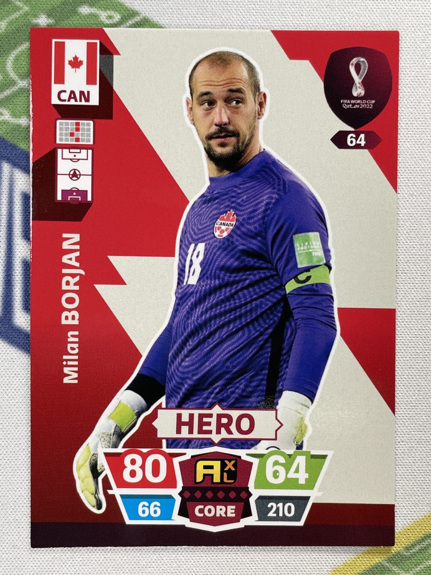 Milan Borjan Canada Panini World Cup 2022 Adrenalyn XL Card