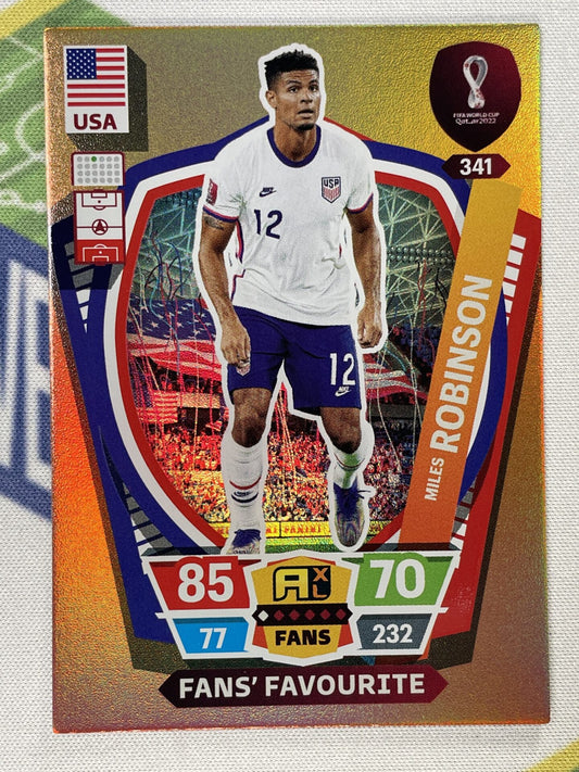 Miles Robinson USA Fans Favourite Panini World Cup 2022 Adrenalyn XL Card