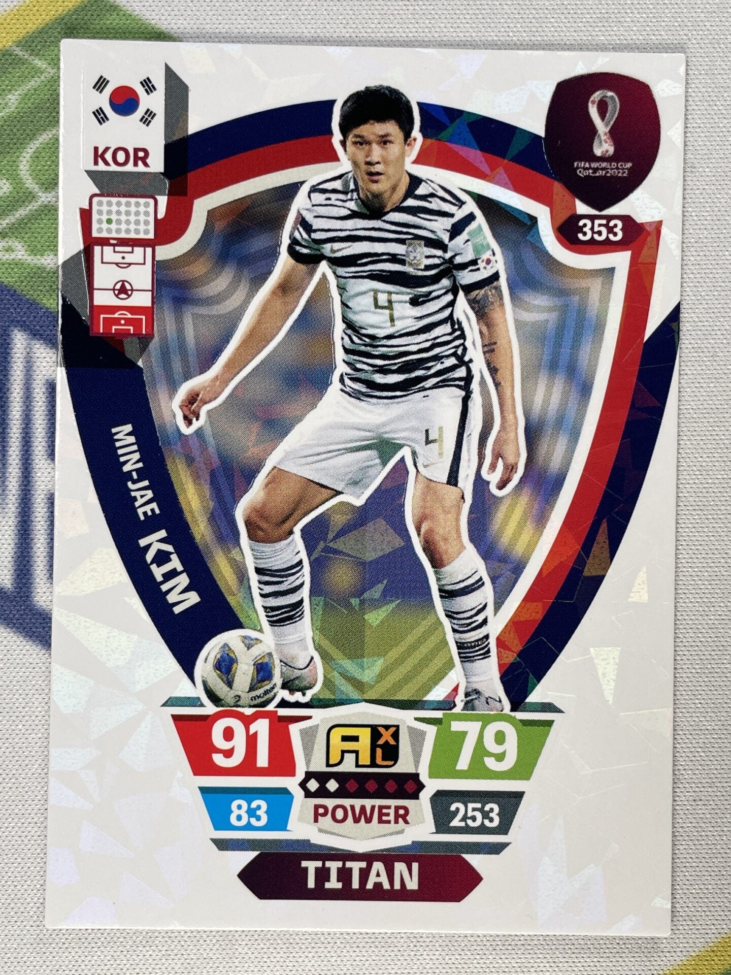 Min-Jae Kim South Korea Titan Panini World Cup 2022 Adrenalyn XL Card