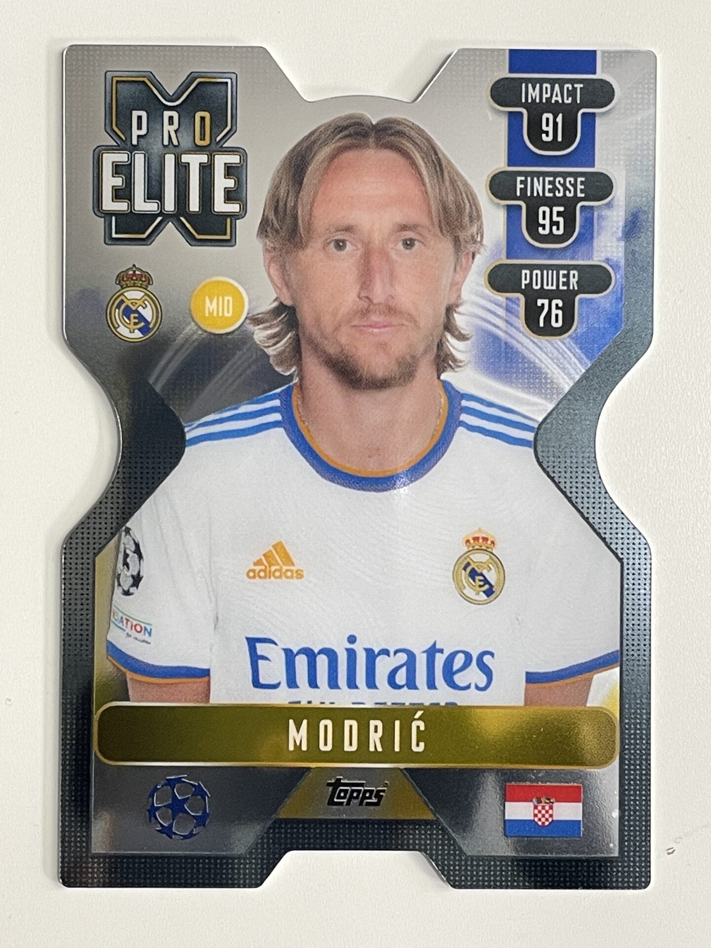 Modric Real Madrid Chrome X Pro Elite Topps Match Attax Extra 2021:22 Champions League Card