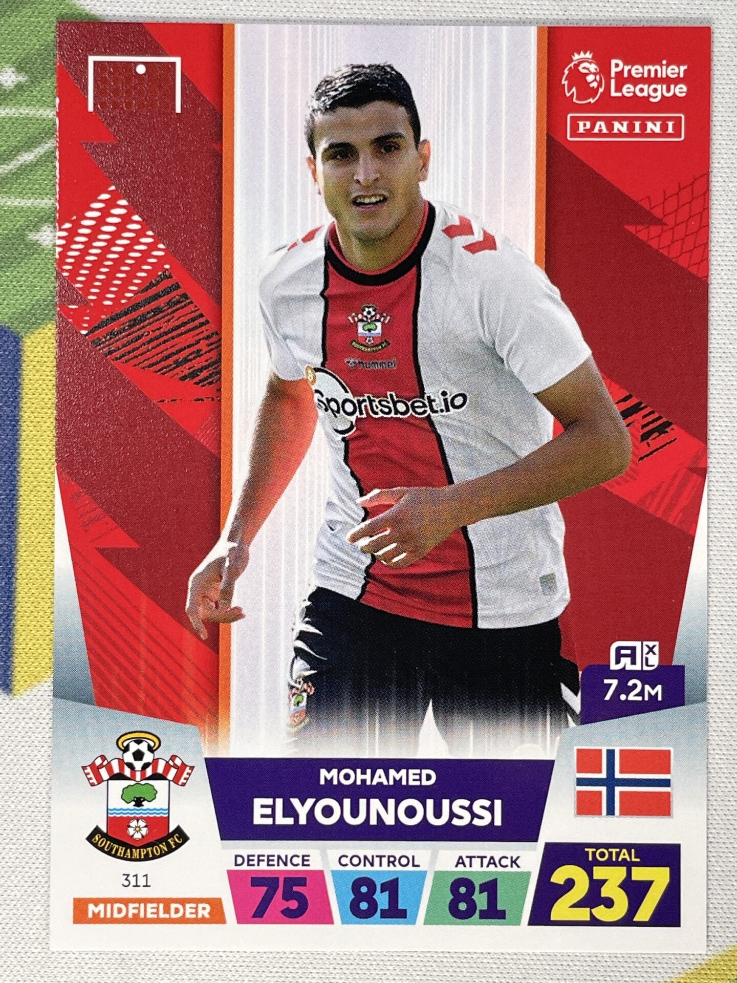 Mohamed Elyounoussi Southampton Panini Premier League Adrenalyn XL 2023 Card