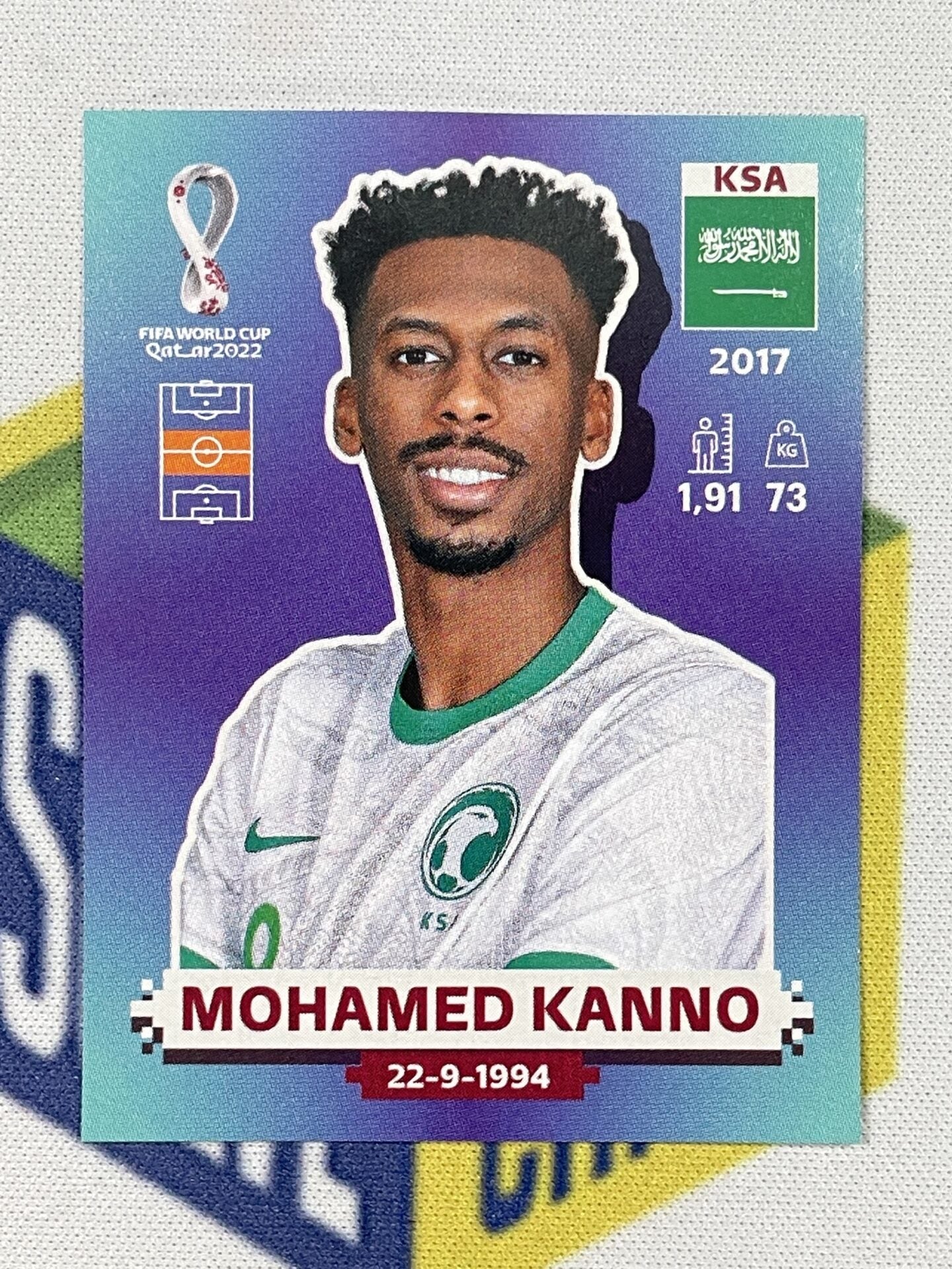 Mohamed Kanno Saudi Arabia Panini World Cup 2022 Qatar Stickers