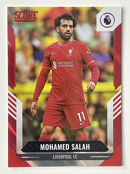 Mohamed Salah Liverpool Base Red Lava Parallel Panini Premier League Score 2021 2022