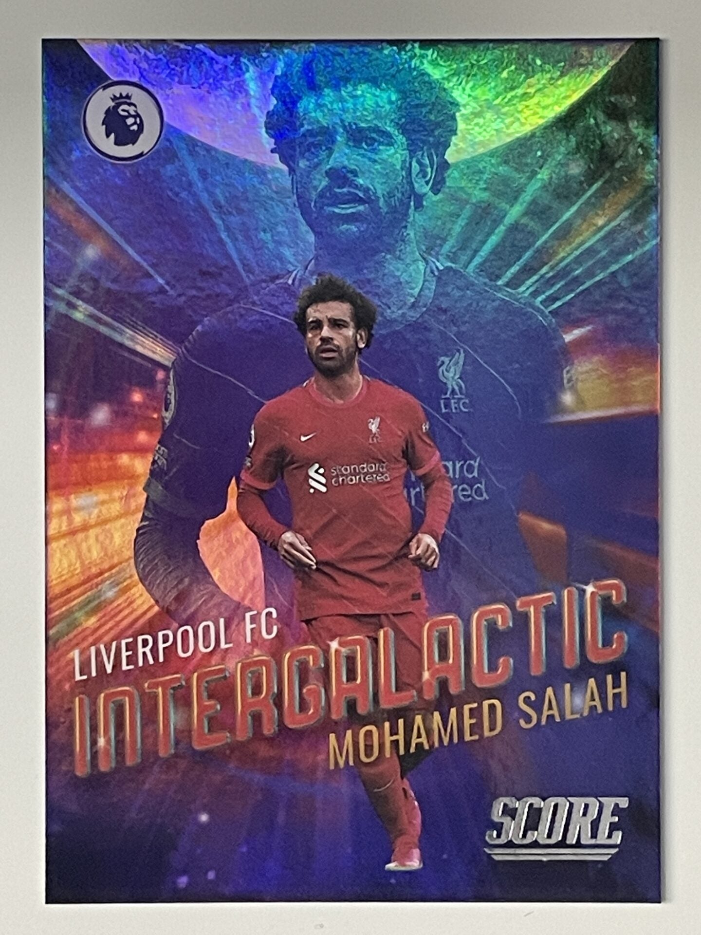 Mohamed Salah Liverpool Intergalactic Panini Premier League Score 2021 2022