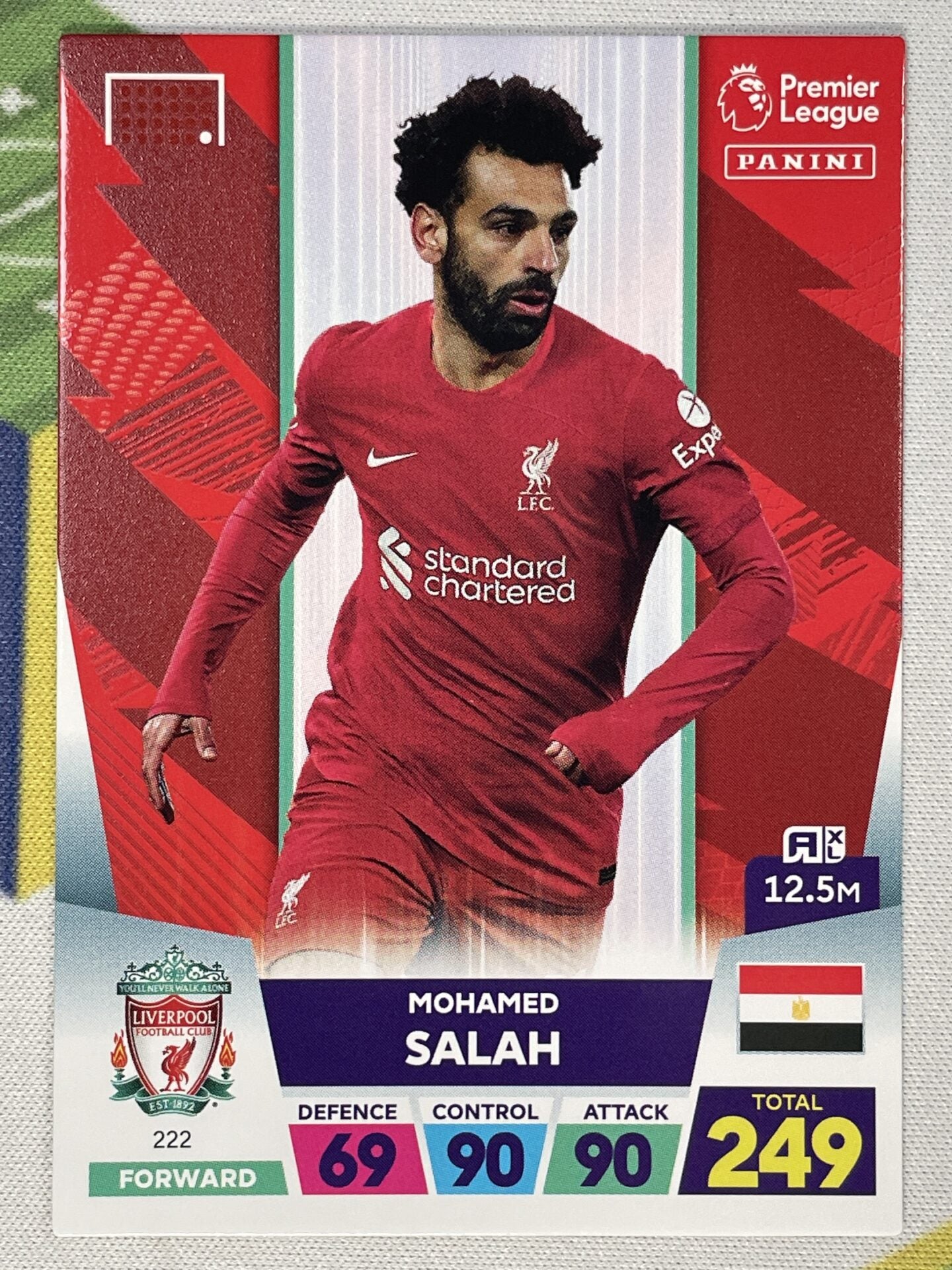 Mohamed Salah Liverpool Panini Premier League Adrenalyn XL 2023 Card