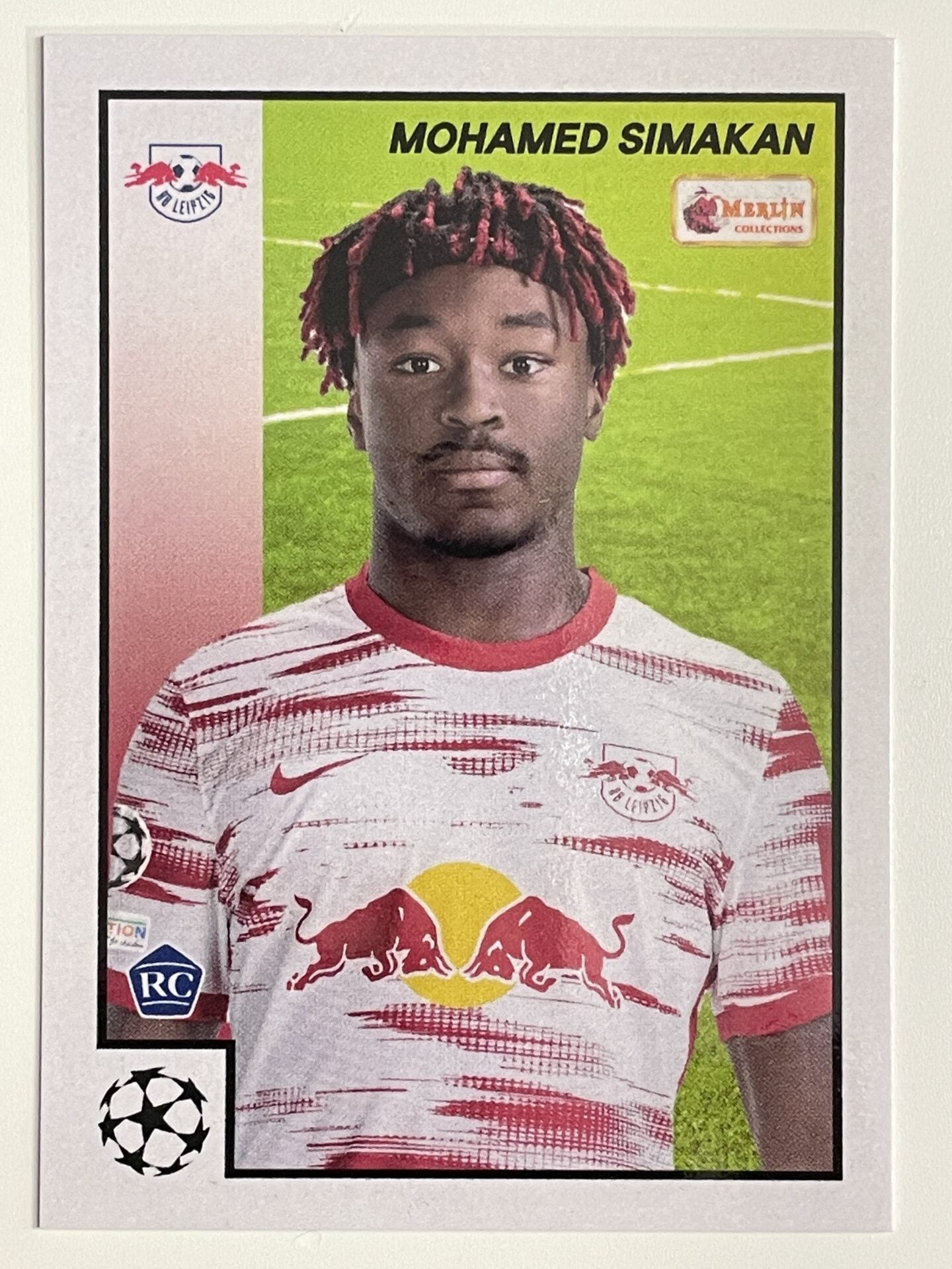 Mohamed Simakan RB Leipzig Base Topps Merlin Heritage 97 UEFA Champions League Card